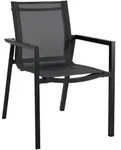 2er Set Brafab Delia Gartenstuhl aus Textilene/Aluminium pulverbeschichtet - Schwarz
