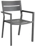 Brafab Delia Gartenstuhl mit Armlehne Aluminium pulverbeschichtet - Anthrazit