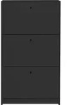 M&auml;usbacher Flap Schuhschrank mit 3 Klappen 60x104x16 cm - Anthrazit matt lack