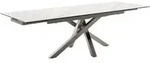 MCA ALMIROS Auszugtisch Edelstahl/Keramik 180/260x95 cm - Silber