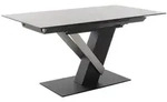 MCA Massaro Ausziehtisch Edelstahl/Keramik 160/210x90 cm - Schwarz Matt