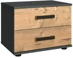 Wimex Stockholm Nachtschrank Graphit/Silver - Schwarz