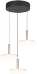 Trio Celeste Pendelleuchte LED Metall/Glas 3 Fassungen Dimmbar