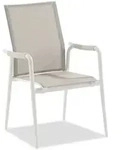 Niehoff Costa Hochlehner Aluminium/Textilene Ivory/Taupe stapelbar - Ivory