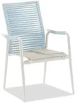 Niehoff Silla Hochlehner Aluminium/Textilene/Kordel - Ivory