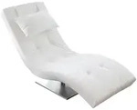 Salesfever Relaxliege Kunstleder-Optik - Metallfarben
