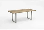 Niehoff Noah Tisch Edelstahl Profilkufe/Teak 160x95 cm bis 260x95 cm