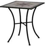 Siena Garden Stella Bistrotisch 64x64x71 cm Keramik Stahl/Schwarz - Schwarz