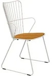 HOUE PAON Gartenstuhl Bambus/Stahlgestell - White