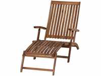 Siena Garden Paleros Deckchair Teak 147x60 cm Braun/Braun Akazienholz/Akazienholz