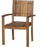 Siena Garden Falun Stapelsessel Teak 61x58 cm - Braun