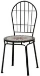 Siena Garden Stella Stapelsessel 40,5x42x95 cm Keramik Stahl/Schwarz - Schwarz