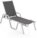 Kettler Basic Plus Stapelliege Aluminium/Outdoorgewebe - Silber