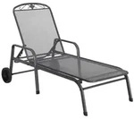 MWH Savoy Gartenliege mit Rollen Stahl iron grey - Iron Grey