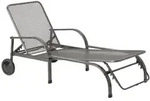 MWH Chalet Gartenliege mit Rollen Stahl iron grey - Iron Grey