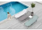 Fiam AMIGO Dreibeinliege - Aluminium natur