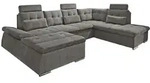 ED Lifestyle Nalo U Sofa 3-teilig Holzwerkstoff/Nosag - Braun