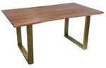 SIT M&ouml;bel TABLES & CO Esszimmertisch Stahl/Akazie 160x95 cm - Messing