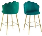 SalesFever Barhocker Muscheldesign 2er Set