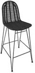 SIT M&ouml;bel RATTAN Barhocker Metall/Rattan antikschwarz - Antikschwarz