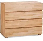 Hasena Woodline Lovara Kommode 4 Schubladen Massivholz 90x40x75 cm - Natur