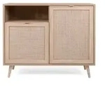Finori Bali 01A Kommode Holzwerkstoff Sonoma Eiche/Rafia Geflecht
