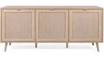 Finori Bali 51A Sideboard Holzwerkstoff Sonoma Eiche/Rafia Geflecht