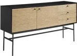SalesFever Sideboard Schwarz/Eiche