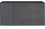 M&auml;usbacher Imola Kommode Holzwerkstoff/Glas 169x89x42 cm - Anthrazit matt lack