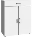 Wimex Multiraumkonzept Kommode Holzwerkstoff 2 T&uuml;ren Wei&szlig; foliert 40x80x98 cm