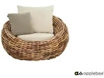 Apple Bee Cocoon Lounge Sessel Biculair Weving - Mocca