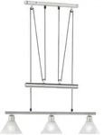 Trio Stamina Pendelleuchte Metall/Glas Nickel matt/Wei&szlig;