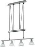 Trio Levisto Pendelleuchte Metall/Glas Alabasterfarbig H&ouml;henverstellbar