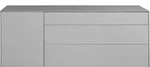 M&auml;usbacher Imola Lowboard Holzwerkstoff/Glas 169x63x42 cm - Anthrazit matt lack