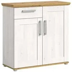 Xonox.Home Verona Kommode 2 T&uuml;ren / 1 Schublade - Silber