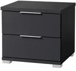 Pol Power Beim&ouml;bel Nachtkommode 2 Schubk&auml;sten Holzwerkstoff Dekorfolie 46x43x42 cm