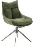 MCA PARKER 4 Fu&szlig; Stuhl Edelstahl/Stoffbezug 360&deg; drehbar - Silber