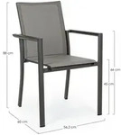 Bizzotto Konnor Stuhl Aluminium Anthrazit - Anthrazit
