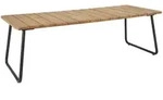 Brafab Nolli Gartenesstisch Aluminium/Teak schwarz/natur