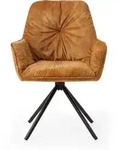 SalesFever Armlehnstuhl mit 360&deg; Drehfunktion Samtvelours Metallbeine schwarz