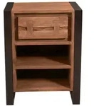 SIT M&ouml;bel NATURAL EDGE Nachtkommode Metall/Akazie natur und schwarz - Schwarz