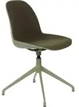 2er Set Zuiver Albert Kuip Esszimmerstuhl drehbar Aluminium/Polyester - Gr&uuml;n