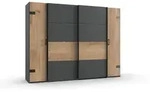 Wimex Stockholm Schwebet&uuml;renschrank - Braun/Graphit