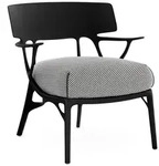 Kartell A.I. Lounge-Sessel aus recycelten Material inkl. Sitzpolster - Schwarz