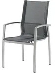 Sieger Tonga Stapelsessel Aluminium/Textilux - Graphit
