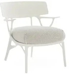 Kartell A.I. Lounge-Sessel aus recycelten Material inkl. Sitzpolster - Wei&szlig;