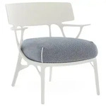 Kartell A.I. Lounge-Sessel aus recycelten Material inkl. Sitzpolster - Wei&szlig;