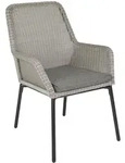 Brafab Dimma Diningsessel inkl. Kissen Aluminium/Rattan - Anthrazit