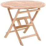 M&ouml;bilia Gartentisch Teak rund klappbar &Oslash;80 cm