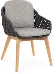 Bizzotto Tamires Stuhl Aluminium/Teak Anthrazit - Braun